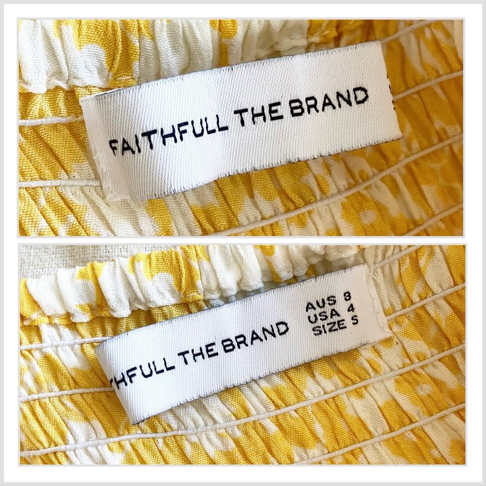Faithfull the Brand Size 4 Kabash Jumpsuit Romper Yellow Floral Print Ruffle - Picture 3 of 13